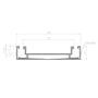Load image into Gallery viewer, DTA Hayman Aluminium Tile-In Drain 3m X 100mm X 21mm Brushed Gunmetal