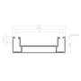 Load image into Gallery viewer, DTA Hayman Aluminium Tile-In Drain 3m X 100mm X 35mm Brushed Black