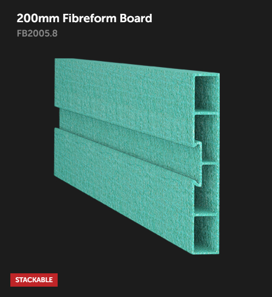 200mm Fibre-Form Con-Form Board 5.8m