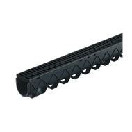 Reln Storm Drain™ 3m complete with Black Plastic Grate
