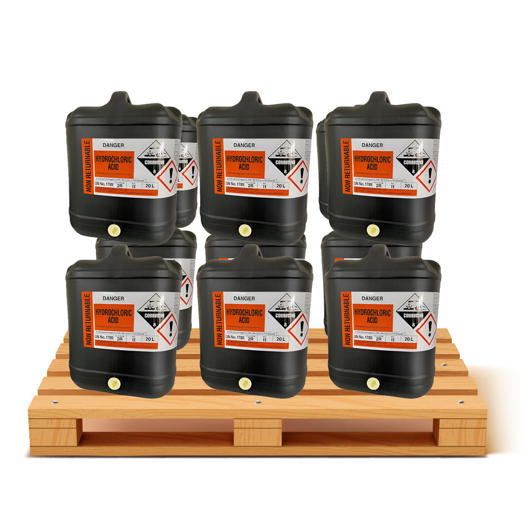 Hydrochloric Acid 33% (32 x 20L) Pallet Bulk Deal