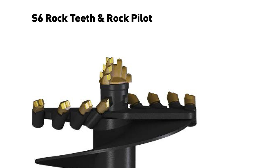 Auger Torque - S6 AUGER - 75MM SQ - ROCK PILOT - ROCK TEETH - 1870MM LONG