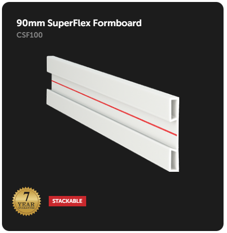 90mm SUPERFLEX Con-Form Board 4.8m