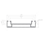Load image into Gallery viewer, DTA Hayman Aluminium Tile-In Drain 3m X 100mm X 26mm Brushed Black
