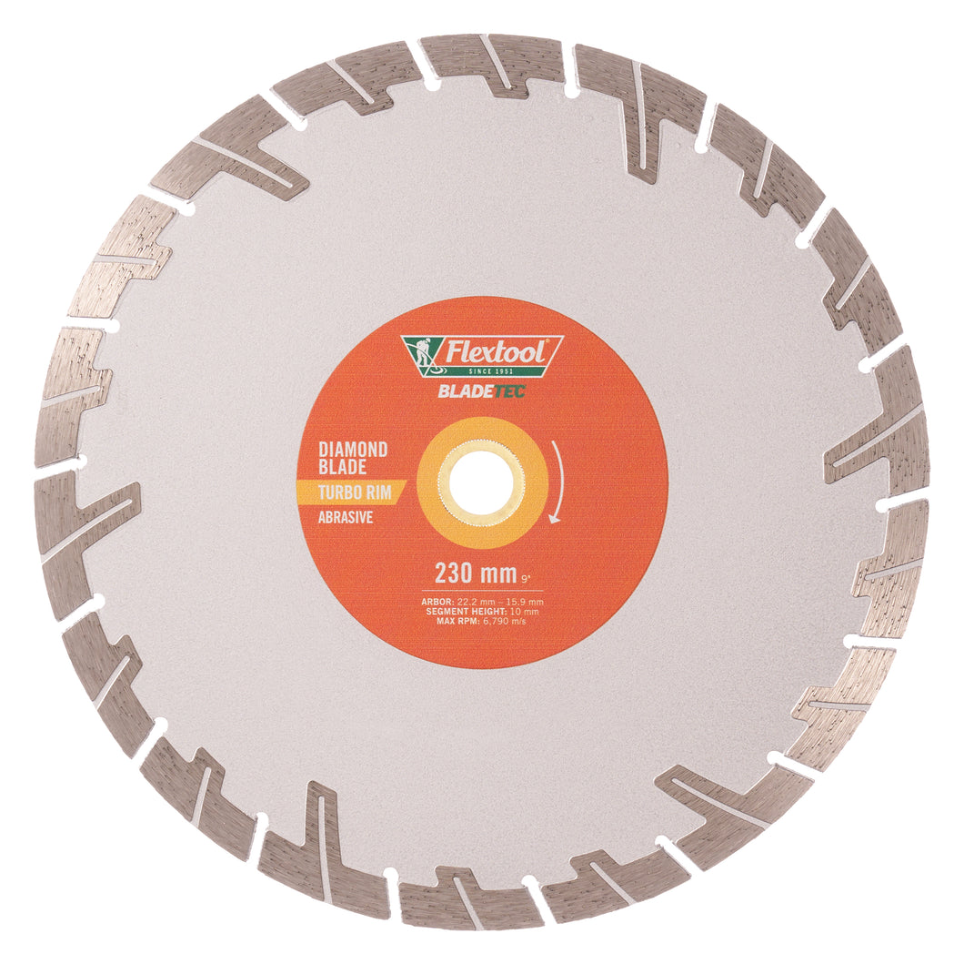 Flextool BladeTec Diamond Blade - Turbo Rim Abrasive (230mm 9