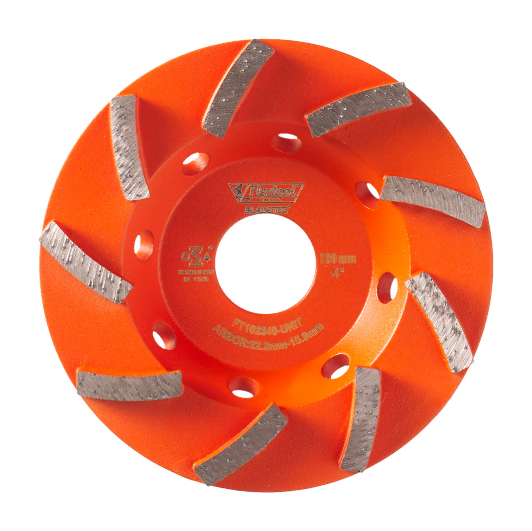 Flextool BladeTec Diamond Cup Wheel - Spiral Segment (100mm 4