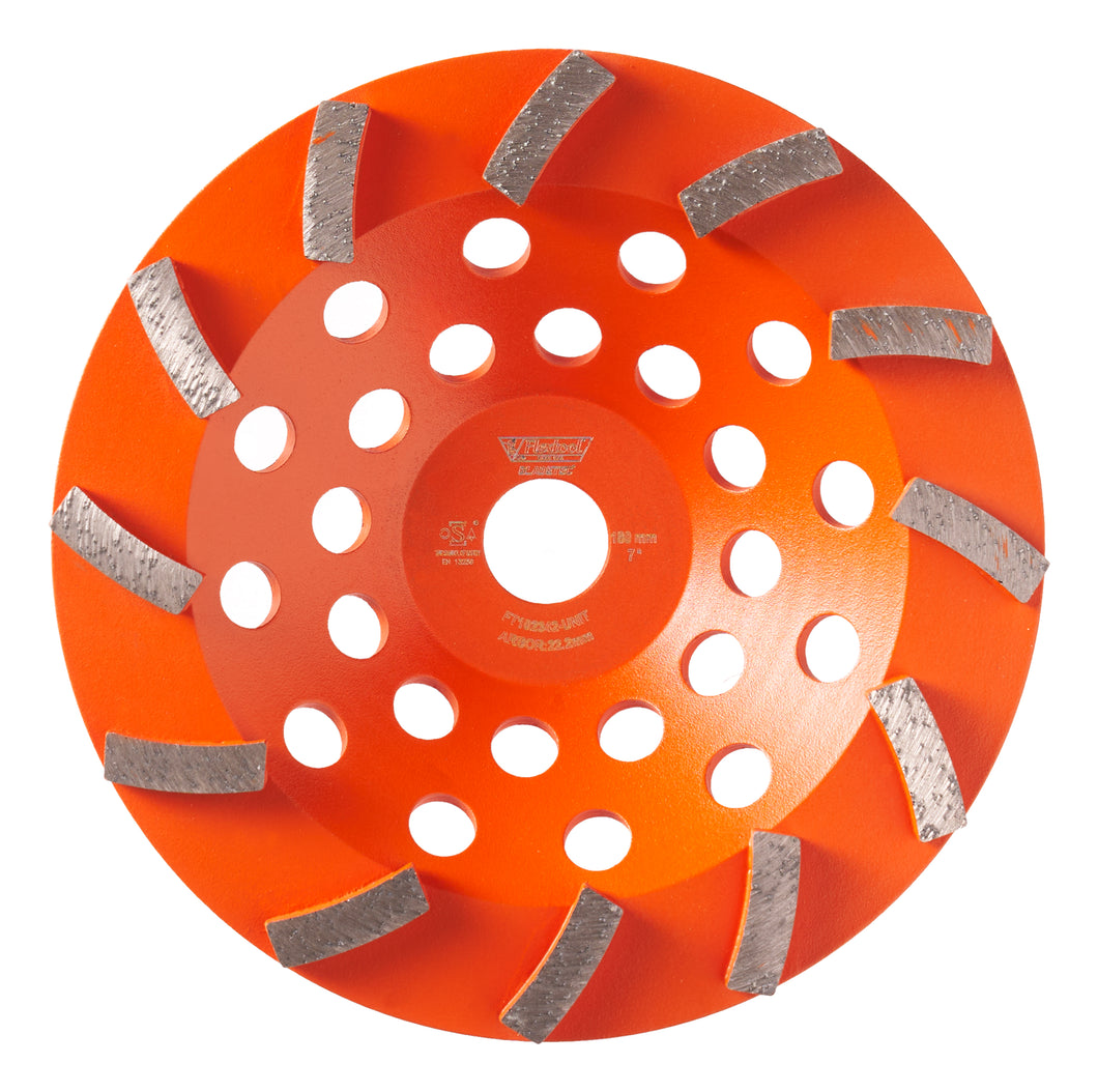 Flextool BladeTec Diamond Cup Wheel - Spiral (Segment 180mm 7