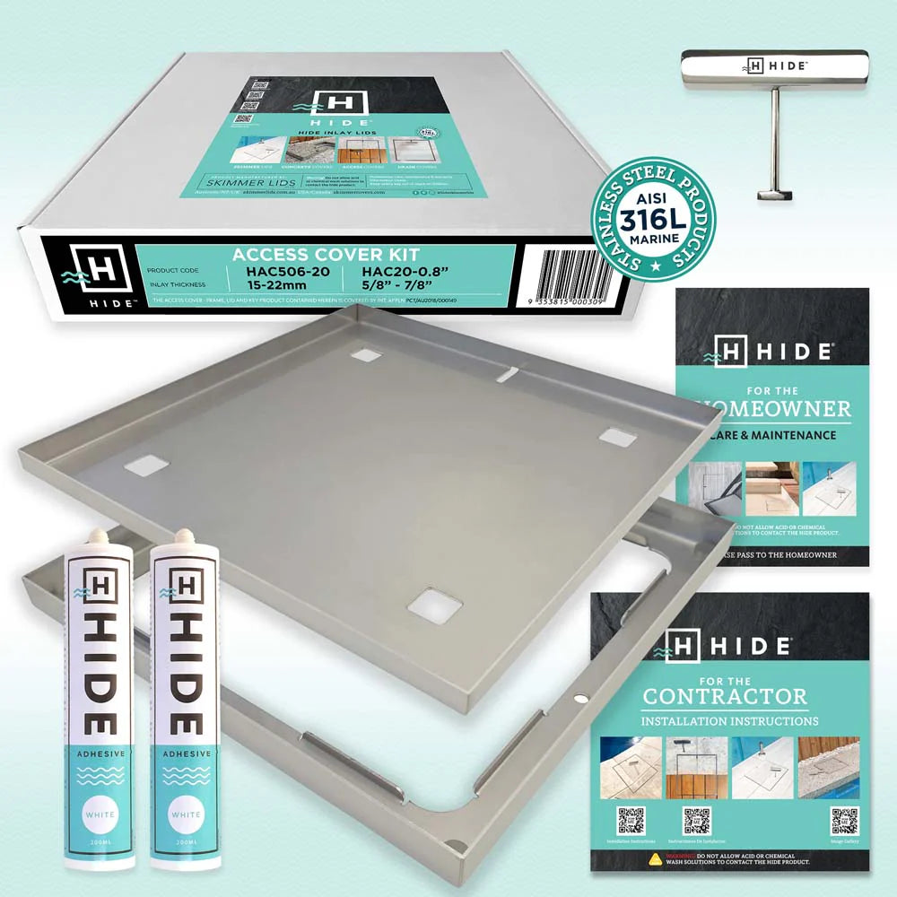 Hide Large Access Cover Kit - Stainless Steel 506mm & 656mm