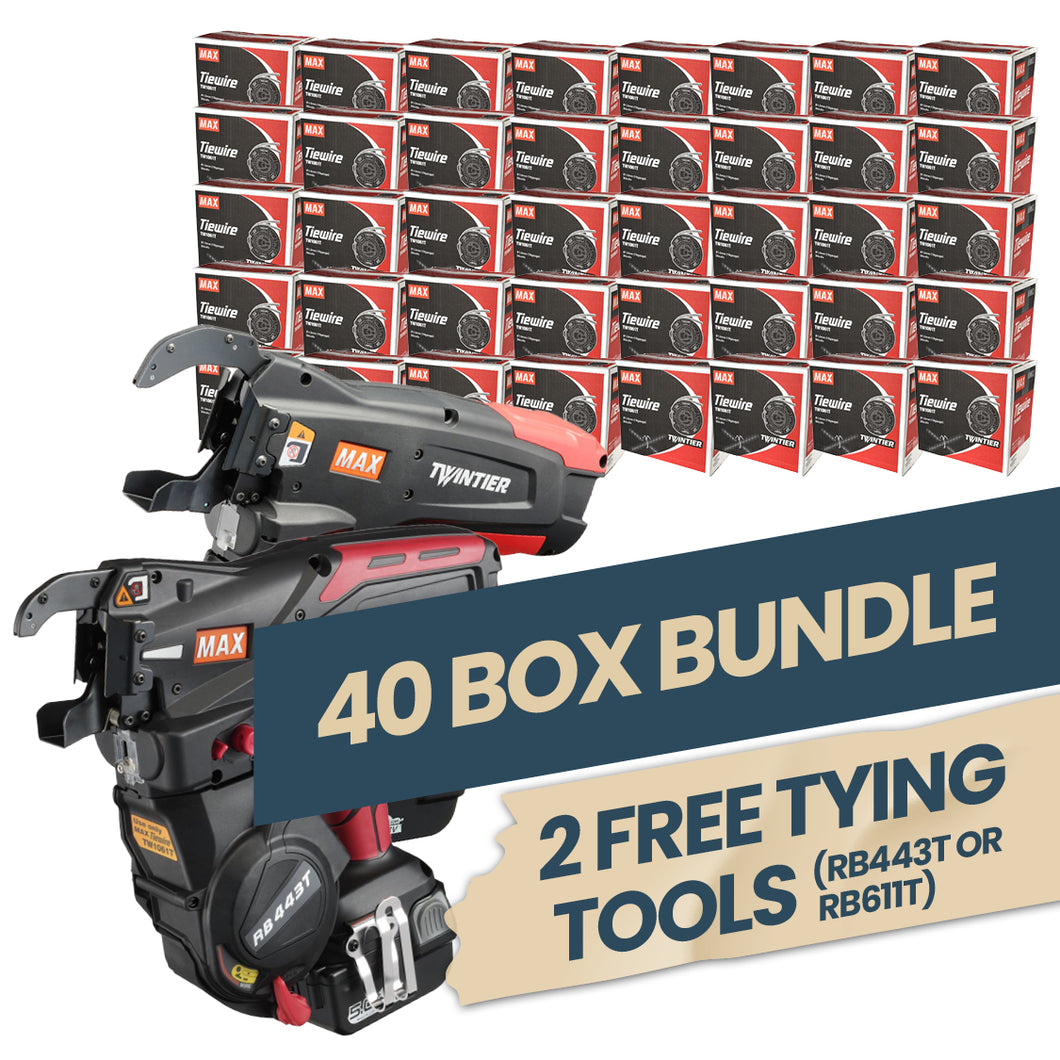MAX RB443T 'Twin Tier' MEGA 40 Box Bundle Deal (2 free tools)