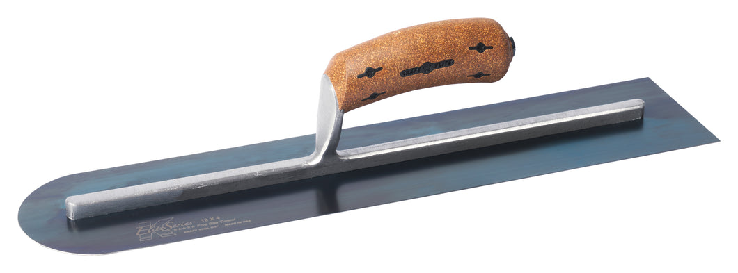 Kraft Tool Co. Elite Series Blue Steel Steel Rounded Trowel Cork Handle (various sizes)