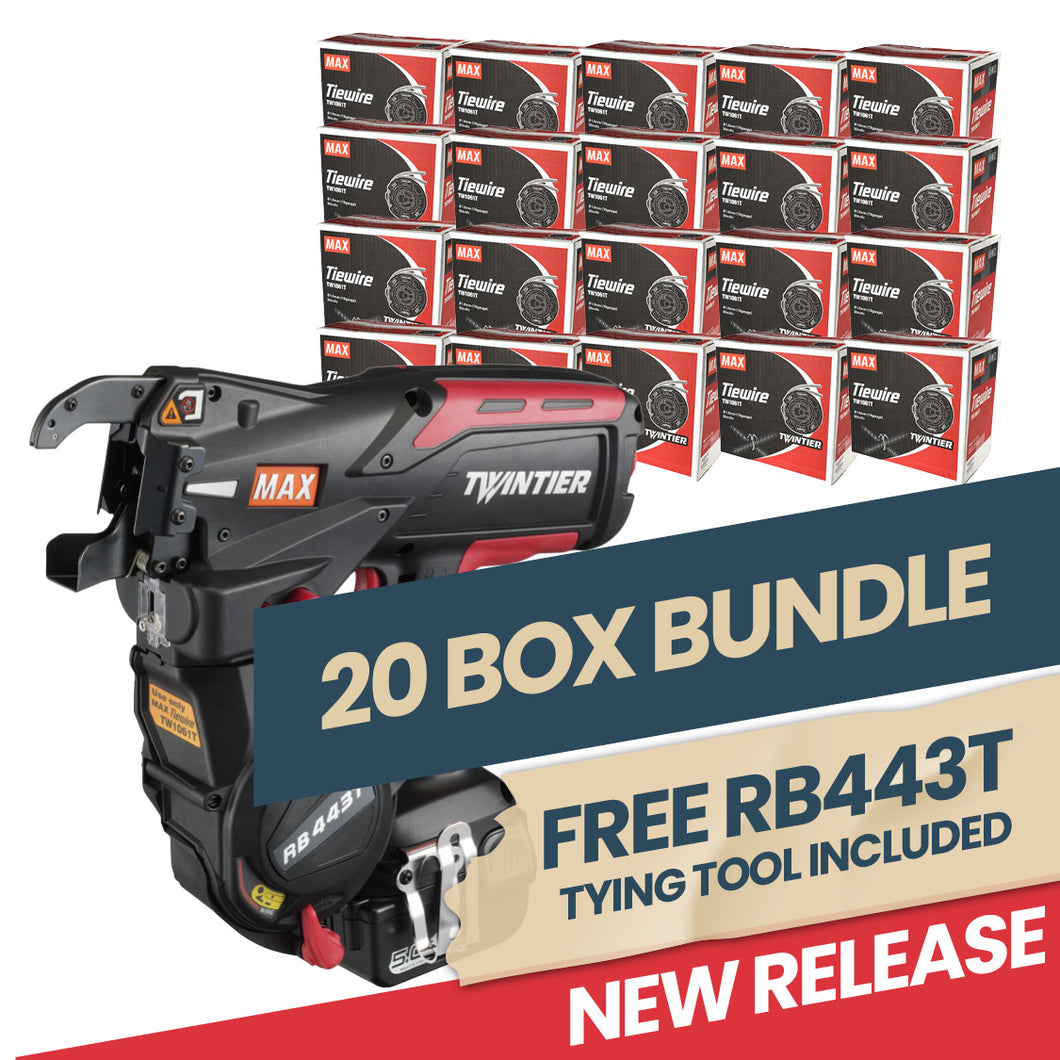 MAX RB443T 'Twin Tier' 20 Box Bundle Deal (1 free tool)