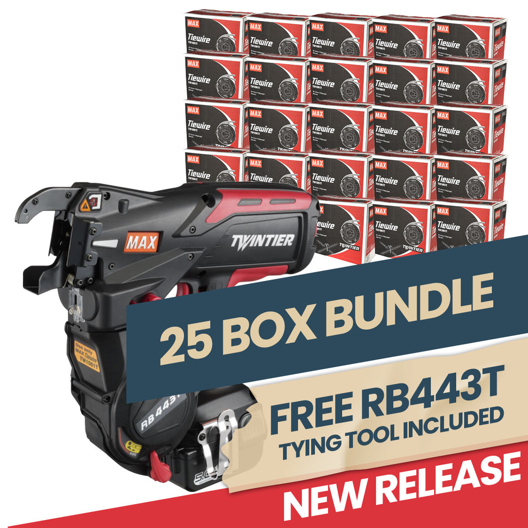 MAX RB443T 'Twin Tier' 25 Box Bundle Deal (1 free tool)