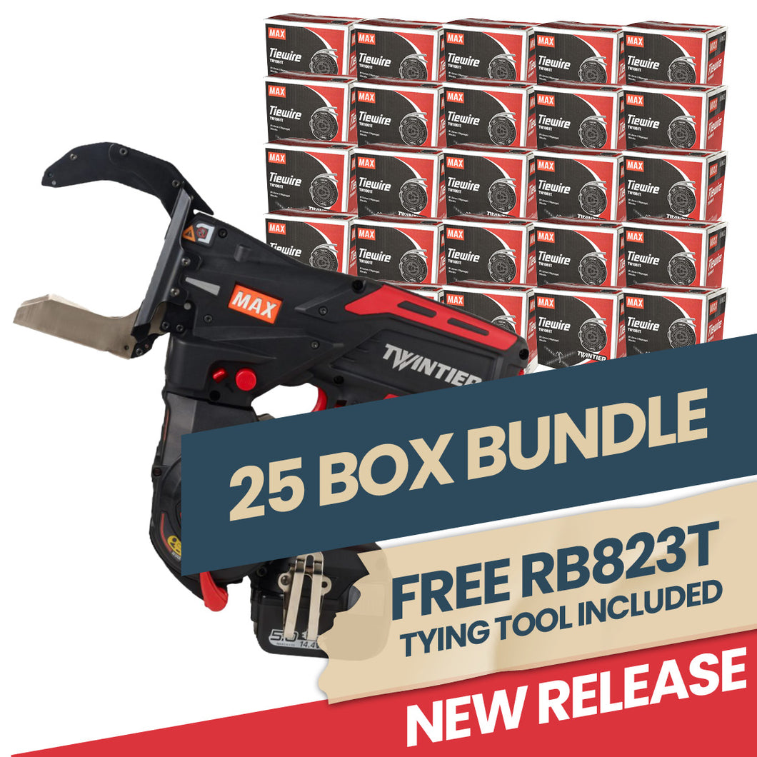 MAX RB823T 'Twin Tier' 25 Box Bundle Deal (1 free tool)