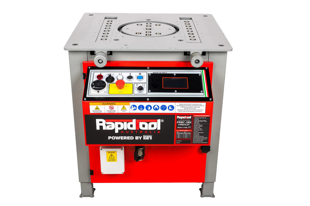 Rapid Tool Premium 400-415V Heavy Duty 6-28mm Rebar Bender + 6-24mm Rebar Cutter