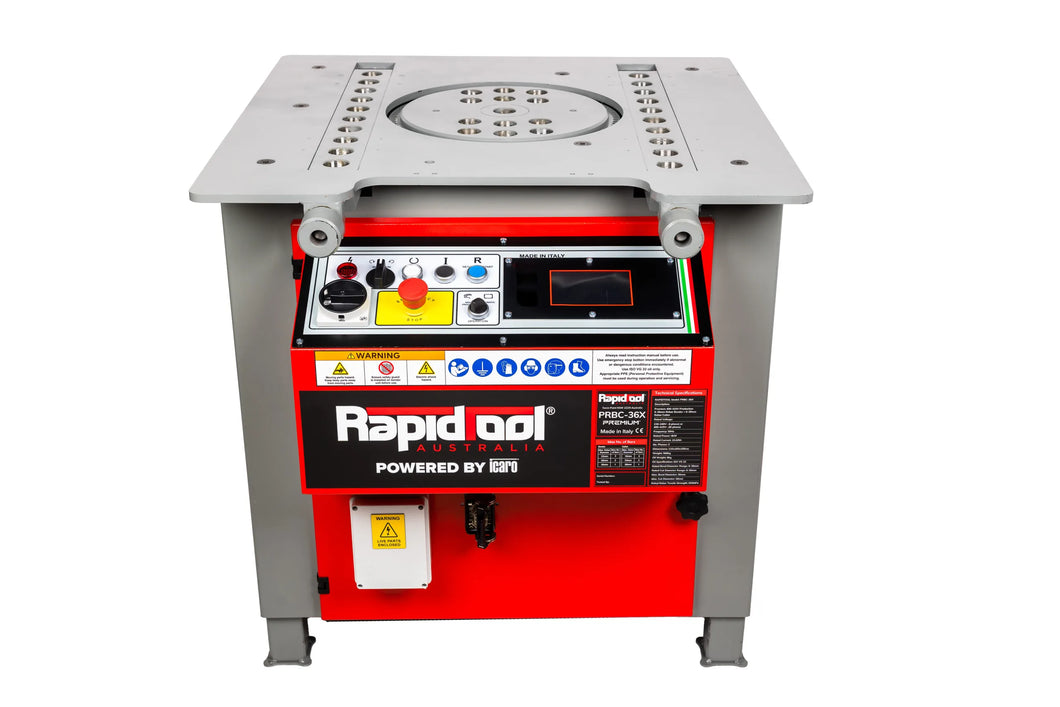 Rapid Tool Premium 400-415V Heavy Duty 6-36mm Rebar Bender + 6-30mm Rebar Cutter