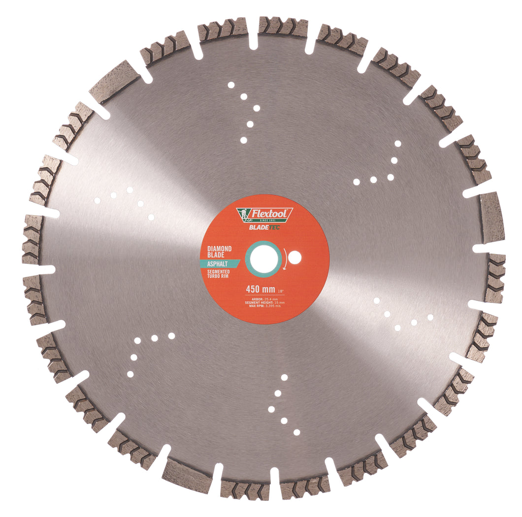 Flextool BladeTec Diamond Blade - Asphalt - Segmented Turbo Rim 450mm 18