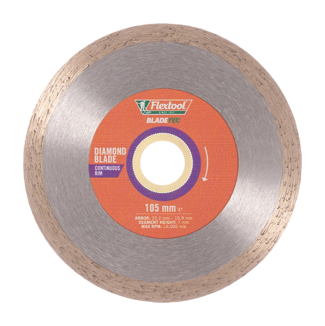 Flextool BladeTec Diamond Blade - Continuous Rim 105mm 4