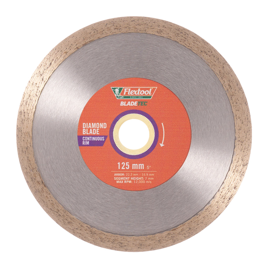 Flextool BladeTec Diamond Blade - Continuous Rim 125mm 5