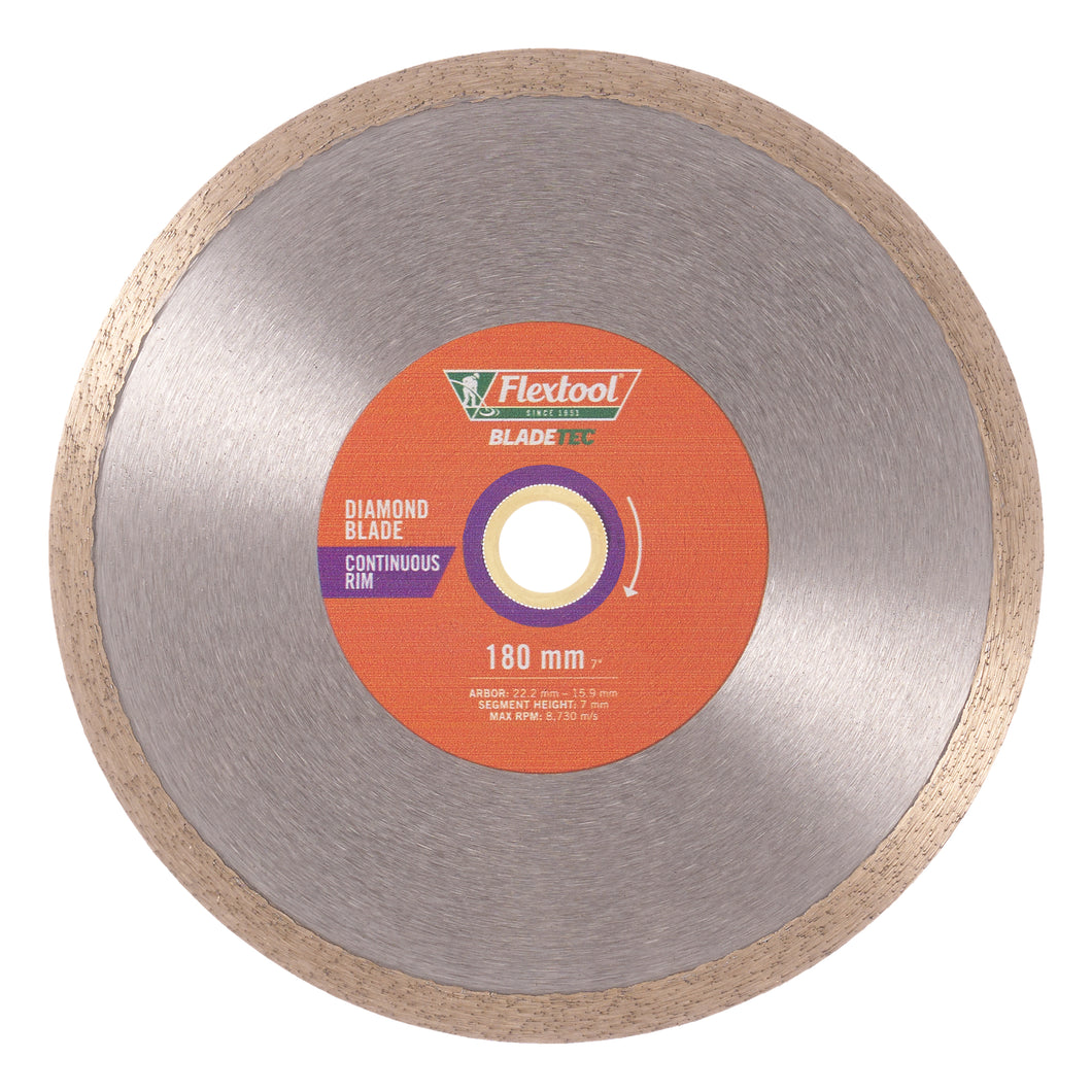 Flextool BladeTec Diamond Blade - Continuous Rim 180mm 7