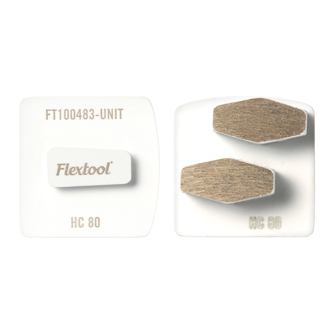 Flextool BladeTec Easy Lock Grinding Shoes - Hard Concrete 80 grit