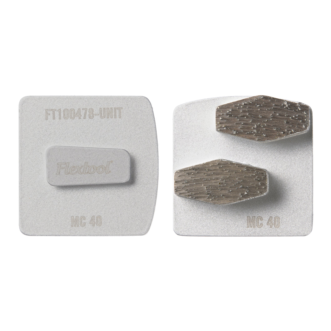 Flextool BladeTec Easy Lock Grinding Shoes - Medium Hardness Concrete 40 grit