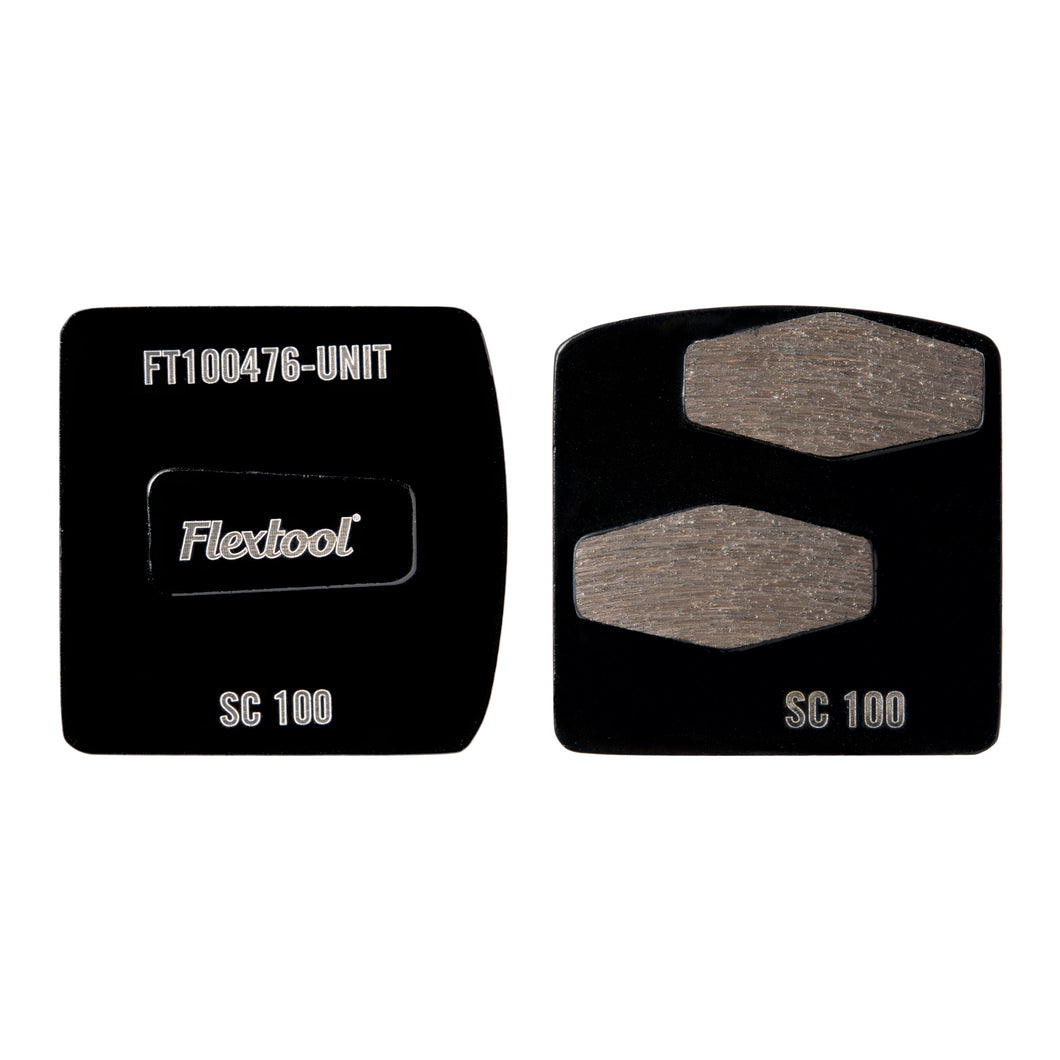 Flextool BladeTec Easy Lock Grinding Shoes - Soft Concrete 100 grit