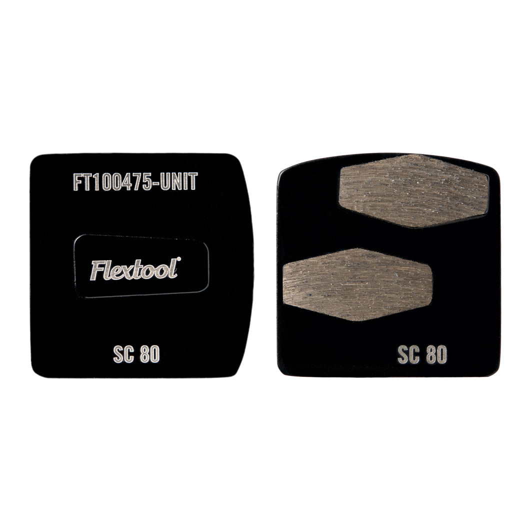 Flextool BladeTec Easy Lock Grinding Shoes - Soft Concrete 80 grit