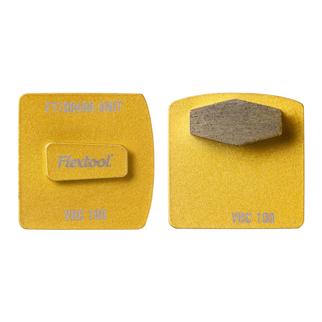 Flextool BladeTec Easy Lock Grinding Shoes - Very Hard Concrete 100 grit