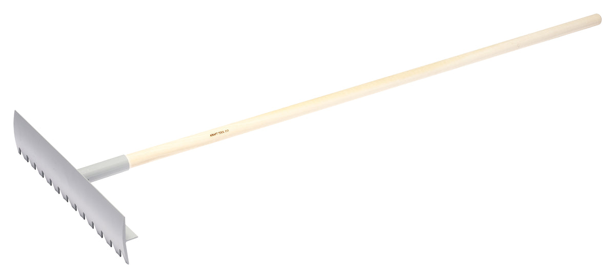 Kraft Tool Co Concrete Placing Rake Magnesium Blade Wood Handle ...