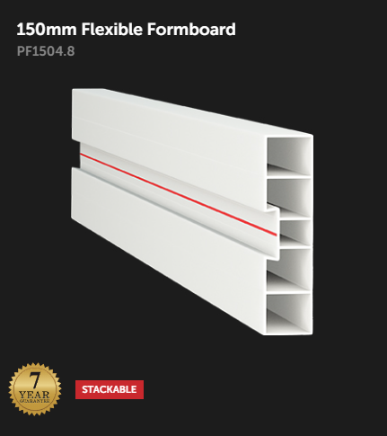 150mm FLEX Con-Form Board 4.8m